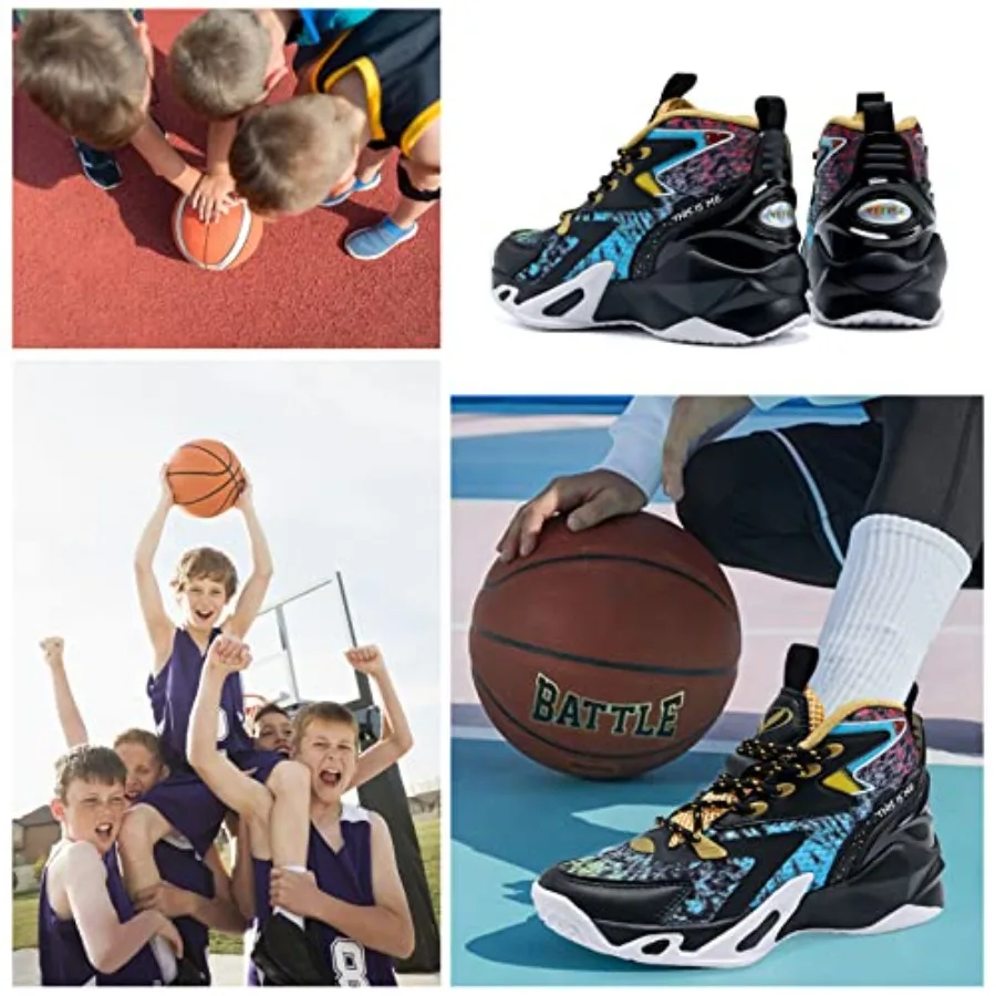 Scarpe da basket per bambini sneaker mid top antiscivolo_voghion.com