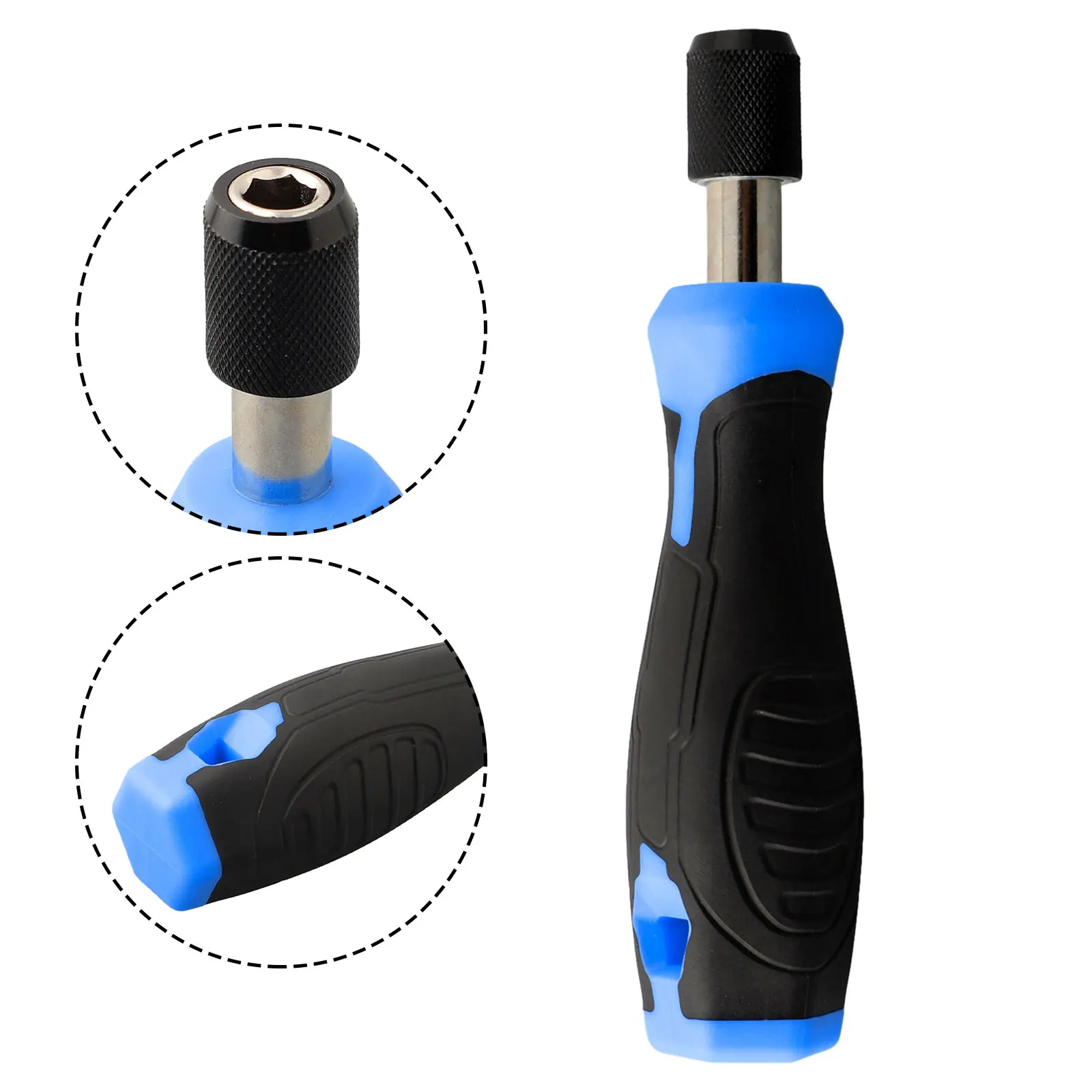 6,35 mm Sechskant selbstsichernder Adapter Schraubendrehergriff Schraubendreher-Bithalter 5 Zoll sechseckiger selbstsichernder Schraubendreherkopfgriff – Detail 9