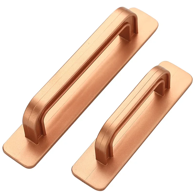 Furniture Handles Kitchen Door Handles Stick on Handle Perforation-free Wardrobe Door Drawer Glass Sliding Door Kitchen Cabinet Window Auxiliary Handle Minimal