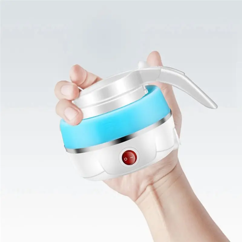 B47B-Household Travel Water Heater Mini Foldable Electric Kettle 0.6L Portable Electric Kettle Silicone Compression EU Plug 3