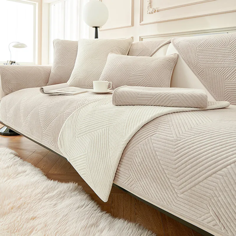 

Non-slip Sofa Towel Dog Pet Sofa Cushion Cover Winter Thick Plush Corner Sofa Cover Sectional Chaise Longue Couch Mat Multi-size