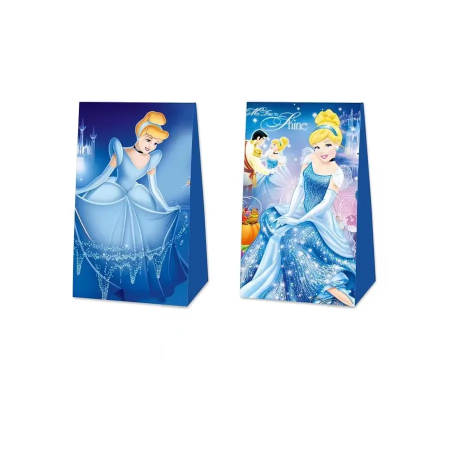 Description Picture 3 of item12/48Pcs Cartoon Cinderella Party Paper Candy Bag Kids Girls Birthday Decor Cinderella Princess Theme Party Candy Box Supplies