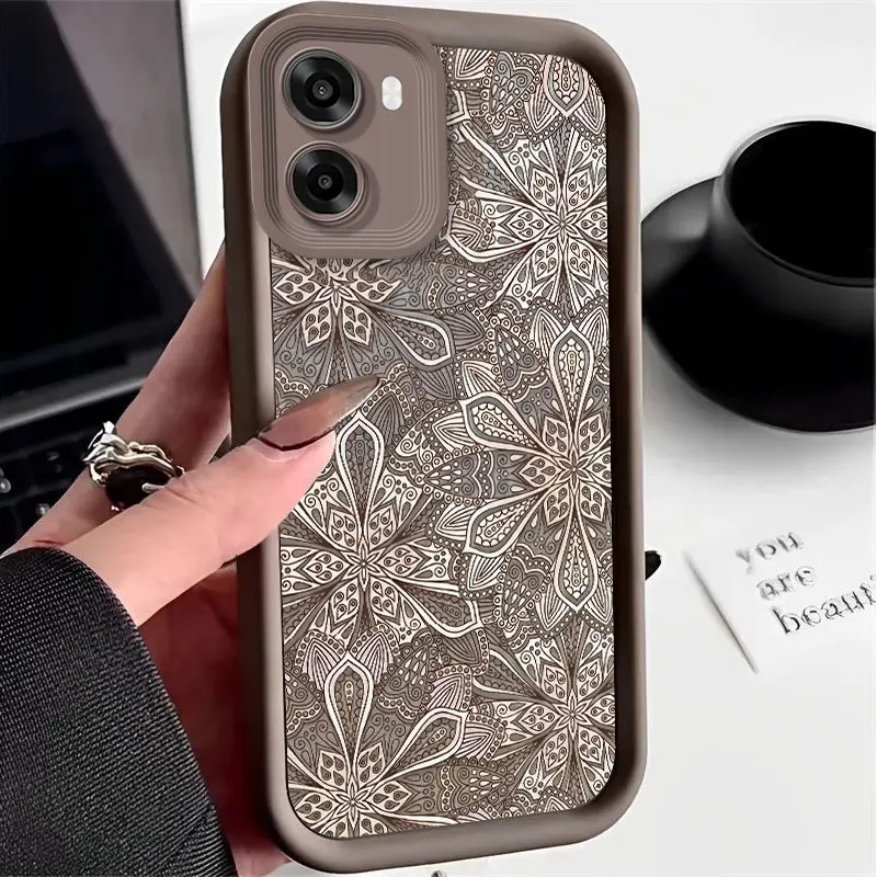 Flexible Silicone Shockproof Protective Cover with Floral Print Pattern