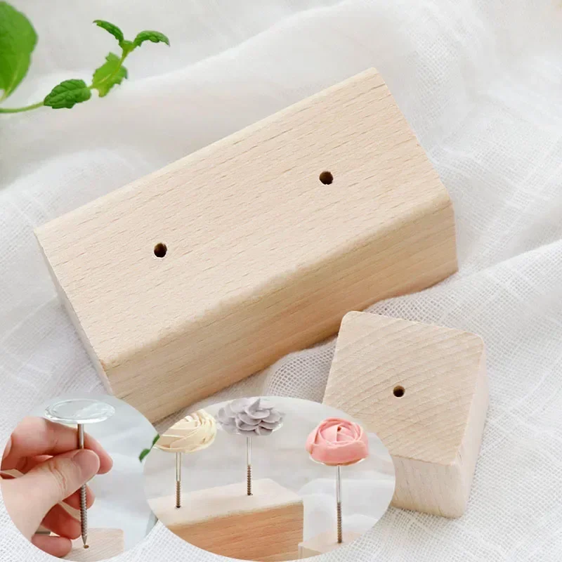 Cake Decorating Tools Cake Stand Cake Baking Tools Cake Making Tools 1pcs Cake Flower Nails Stand Tools Two Models Wooden Cake Enamel Pile Piping Stands Holder Ice Cream Decorating Tools