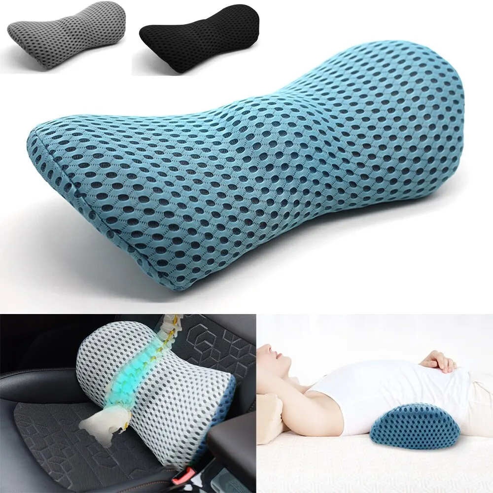 Breathable Memory Cushion Interior Accessories Bed Sleeping Pillow Car Seat Waist Pillow Lumbar Support Pillow Foam Car Cushion
