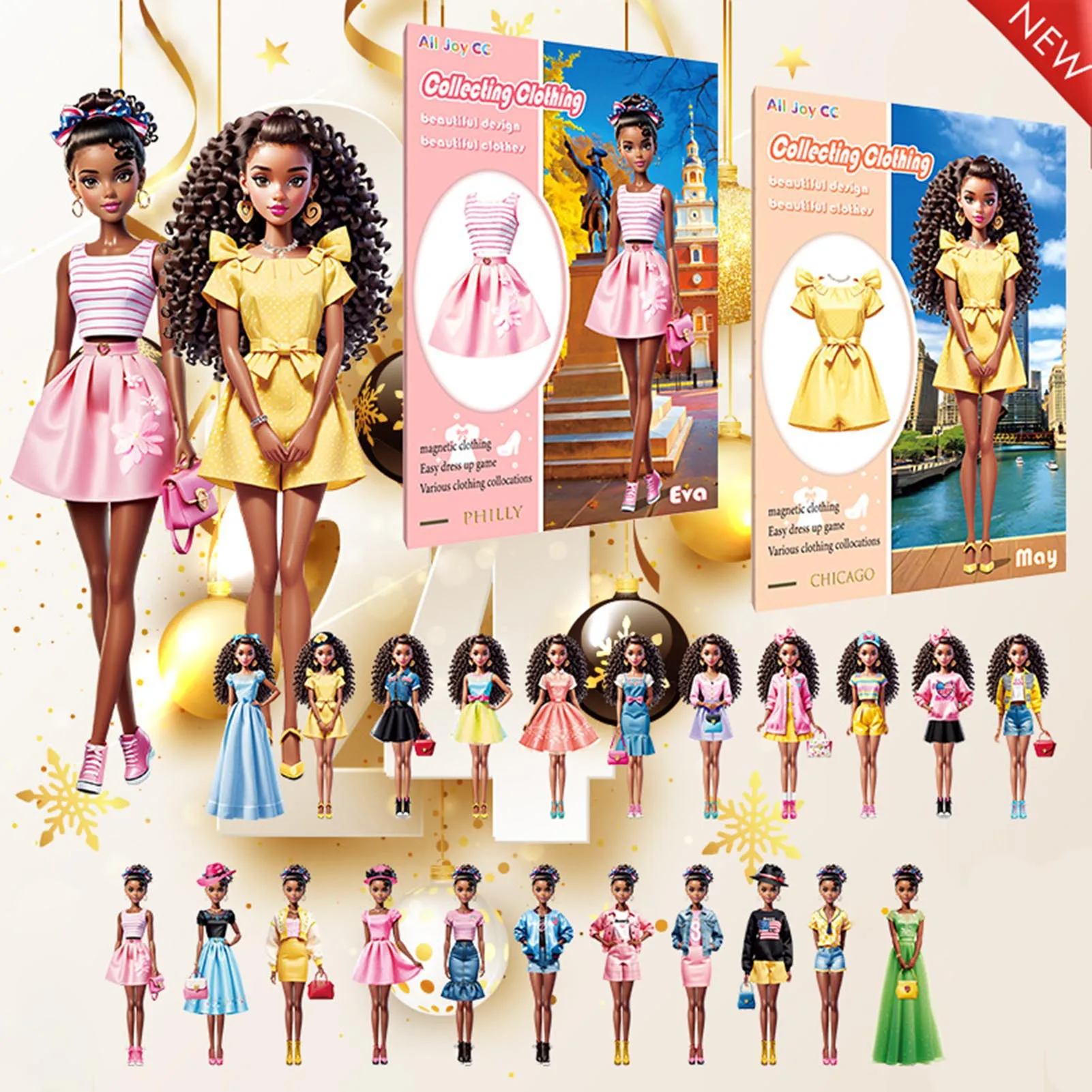 Sticker jewellery toy Magnetic Dress Up Stickers Toy Cartoon Clothes Changing Magnetic Stickers Paper Doll Toys for Kids Girls Birthday