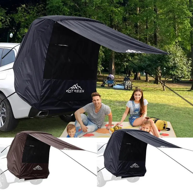 

Car Camping Tent Car Tailgate Shade Awning Tent Shelter Foldable Waterproof SUV Tailgate Tent Awning Camping Gear For SUV MPV