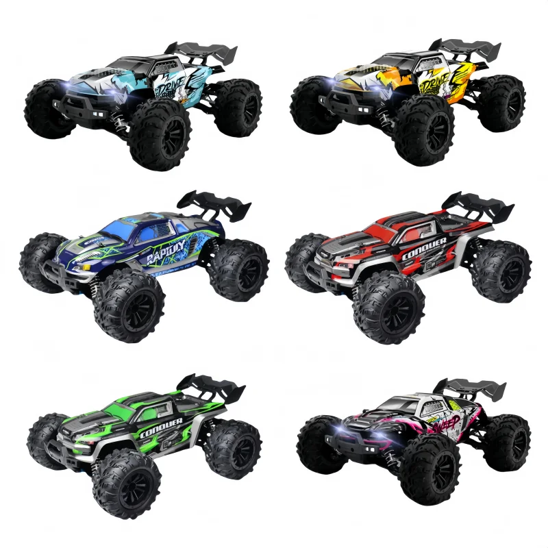 

High Speed Drift Monster Truck for Kids vs Wltoys 144001 Toys 1:16 70KM/H Or 50KM/H 4WD RC Car With LED Remote Control Cars