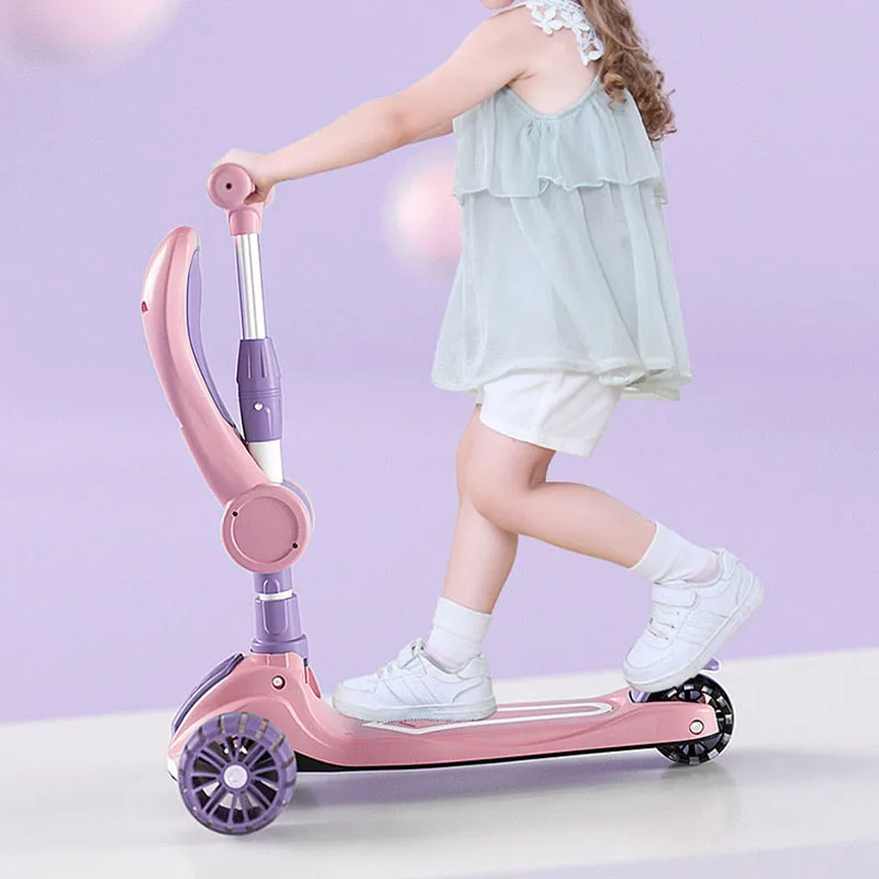 Trottinette Pliante Ajustable pour Enfant, Planche à Roulettes, Lumière  Clignotante, Cadeaux pour Garçon et Fille, 3 Roues - AliExpress