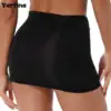 Womens Ladies Summer Elastic Waistband Ruched Mini Skirt Mid Waist Stretchy Shirring Bodycon Miniskirt Party Nightclub Costume 1