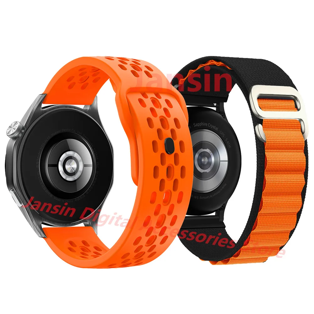 Nylon Loop & Silicone Replacement Watch Bands (2-Pack, 22mm)