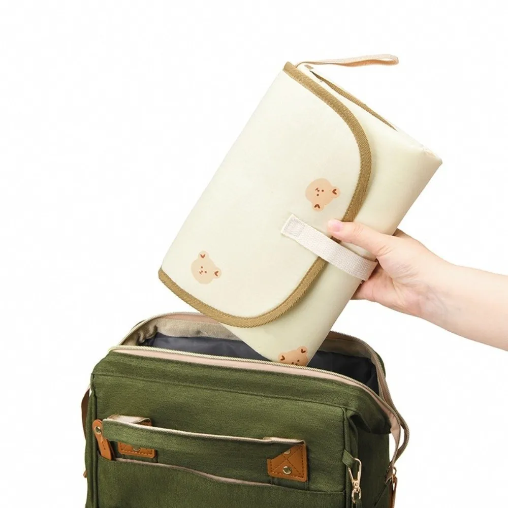 Foldable Diaper Changing Pad Bear Detachable Baby Infant Diaper Urine Mat Comfortable Easy To Clean Bedding Changing Cover Pad