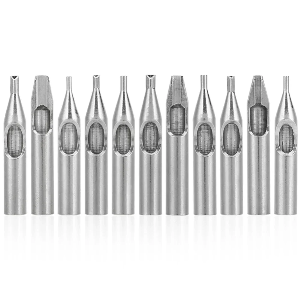 30Pcs RL DT M1 22 Sizes Stainless Steel Tattoo Machine Nozzle Tips Tattoo Grip Needles Kit Eyebrow Makeup Supply Accessories
