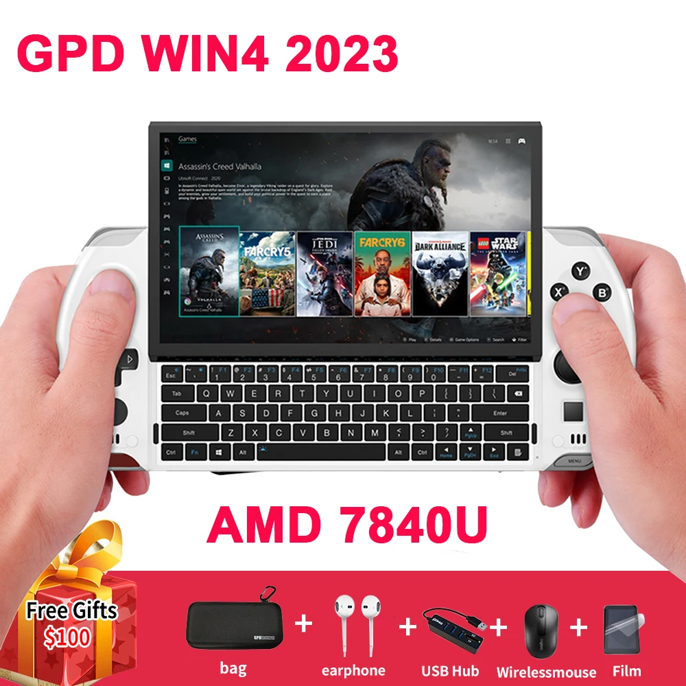 New! GPD WIN 4 WIN4 2023 AMD 7840U 6Inch Handheld GamePad Tablet Pocket Mini PC Laptop Game Player Console Computer Notebook