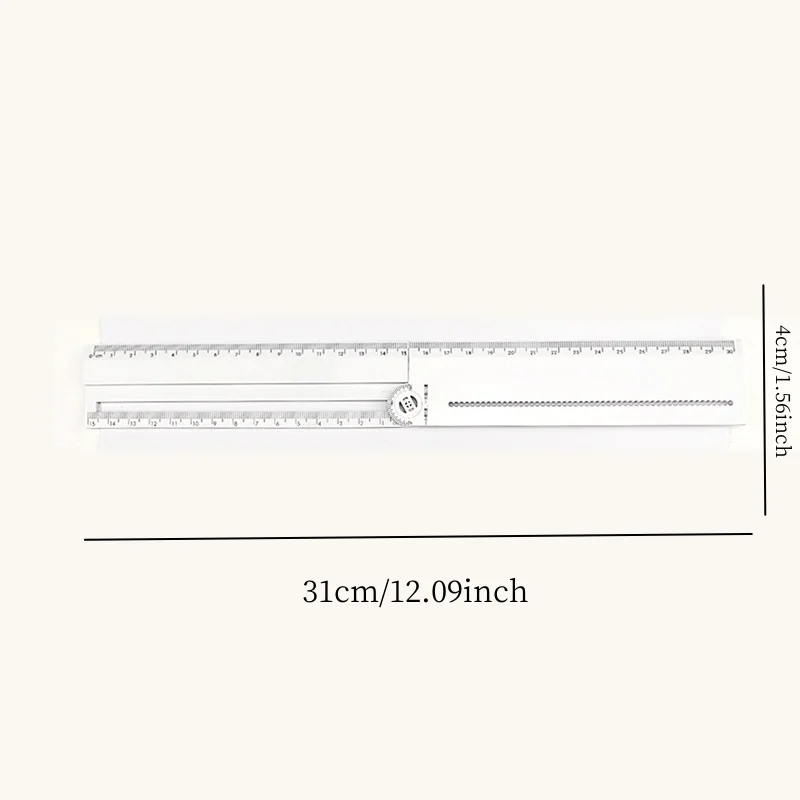 1/2Pcs 30cm 투명 직사각형 눈금자 각도기 학생 문구 드로잉 도구 용품