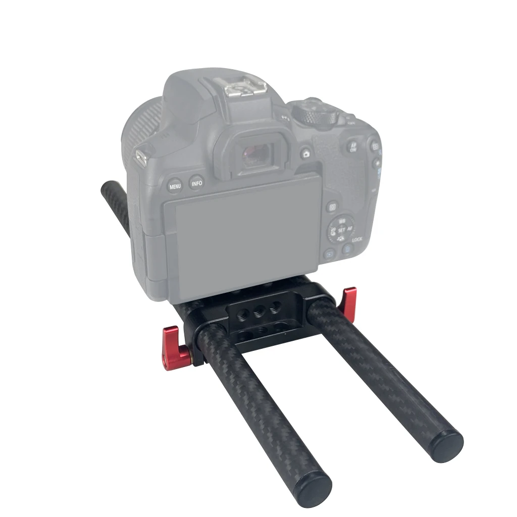 Quick Release Basis Platte Kit mit 15mm Dual Stange System für Sony A7C /Panasonic GH5S /Fuji XT4 stativ Photographiy – Detail 36