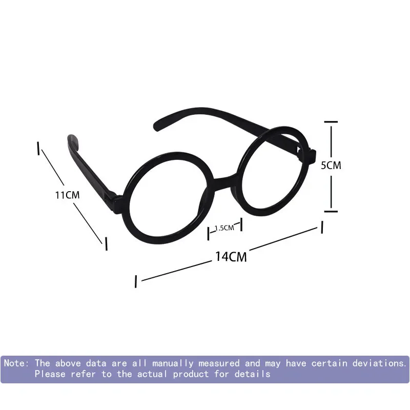 Wizard Glasses Round Frame Glasses No Lens Halloween Costumes Harry-potters Cosplay Props Party Decorations Supplies 6/12/18pcs