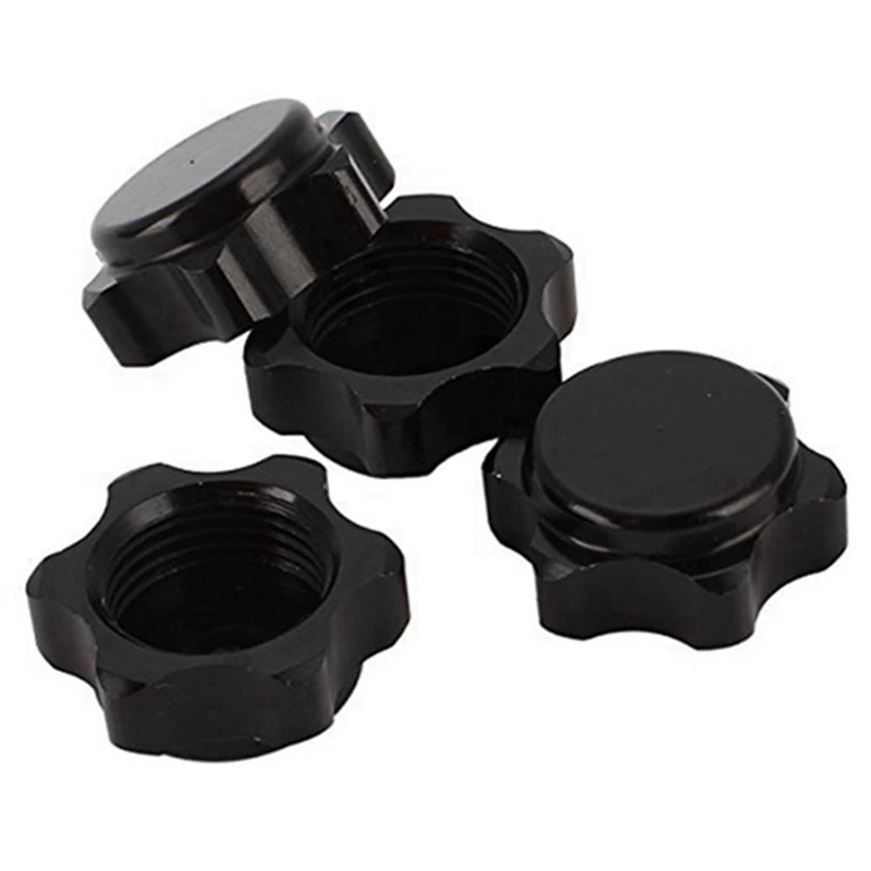 

4Pcs Aluminum Wheel Hub Cover Anti-Dust Cover 17mm Hex Nut for 1/8 RC Car,Black