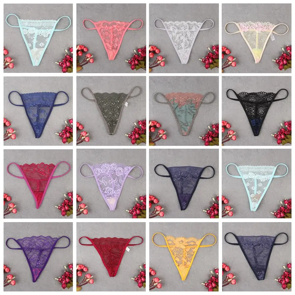 1pcs Random Women's Fashion Seamless Thong Sexy Lingerie G-String Lace Panties Low Waist Briefs