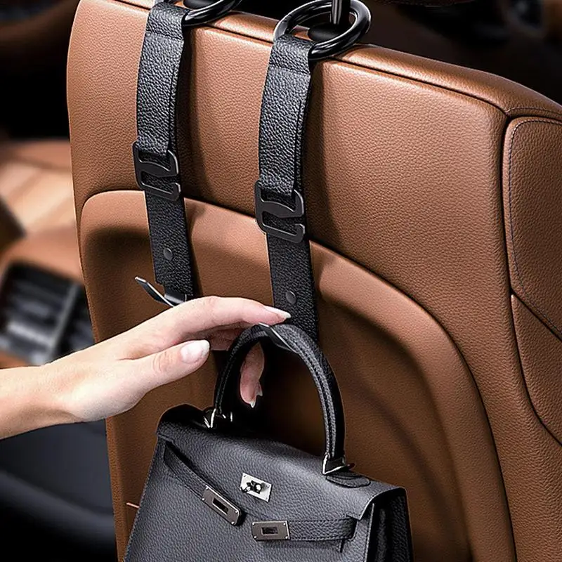 

Purse Hook for Car 360 Degree Rotating Headrest Hook Car Seat Hook Reusable Bag Hook with Large Bearing Load Portable Hangers