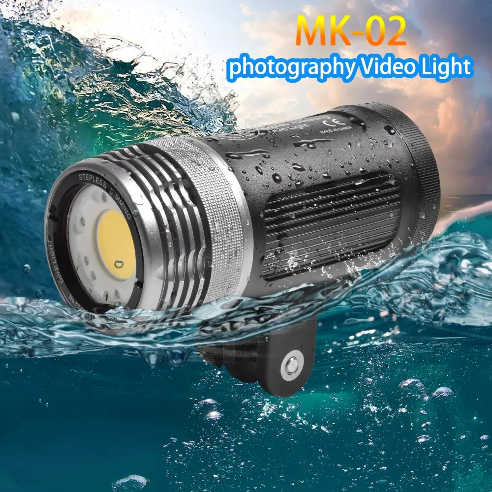 LED Diving Flashlight Lampe Unterwasser Waterproof Weiß Armband Rutschfest 