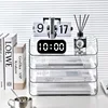 Acrylic Desk Organizers and Accessories, Storage Box for Pens, Files, Office, Makeup, Books, Profiles, 1 Pack 1