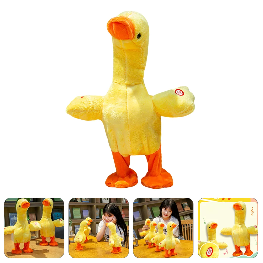 

Fluffy Stuffed Animals Little Yellow with Neck Lift Toy Electric Singing Screaming Lifting Plush Toddler