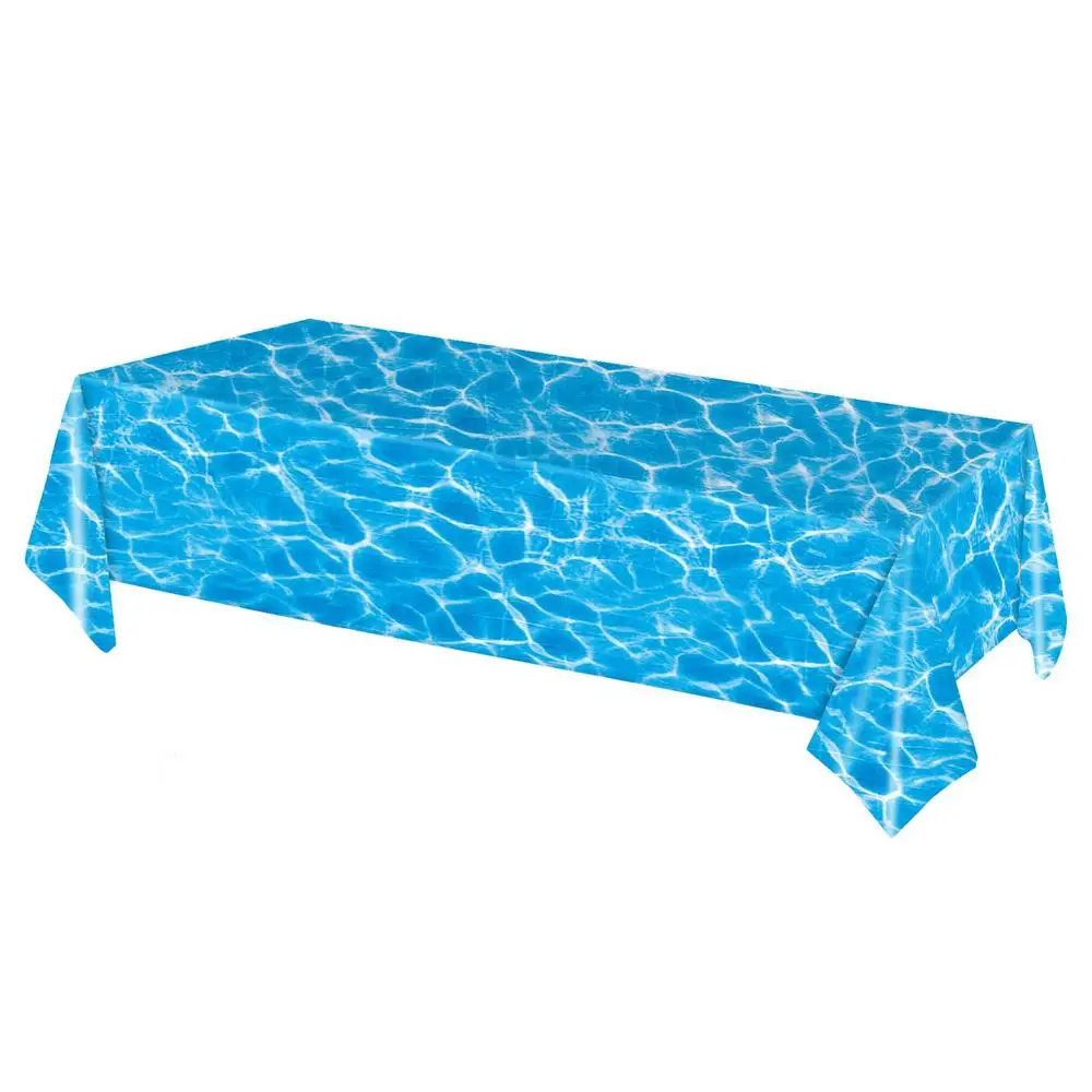Hawaiian Beach Party Tablecloths - 3 Pack Tropical Plastic Covers For Summer Pool Birthday Decor