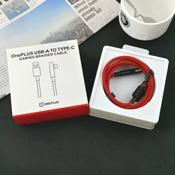 Premium 100W USB - C 90 - Degree Braided Fast Charging Cable - Type - C to USB - A (Red)