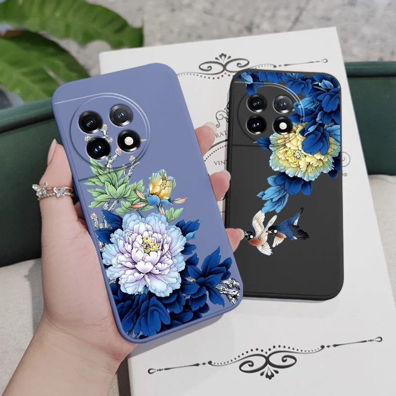 Blue Blossom Liquid Silicone Phone Case