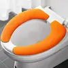 Universal Adhesive Toilet Pad Flannel Toilet Seat Covers Reusable Toilet Seat Filling Washable Bathroom Mat Seat Cover 3