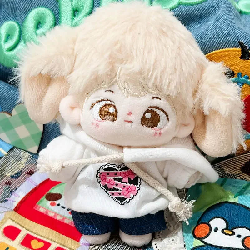 10cm cute hoodie jeans starfish pendant cotton doll  changing accessories 6