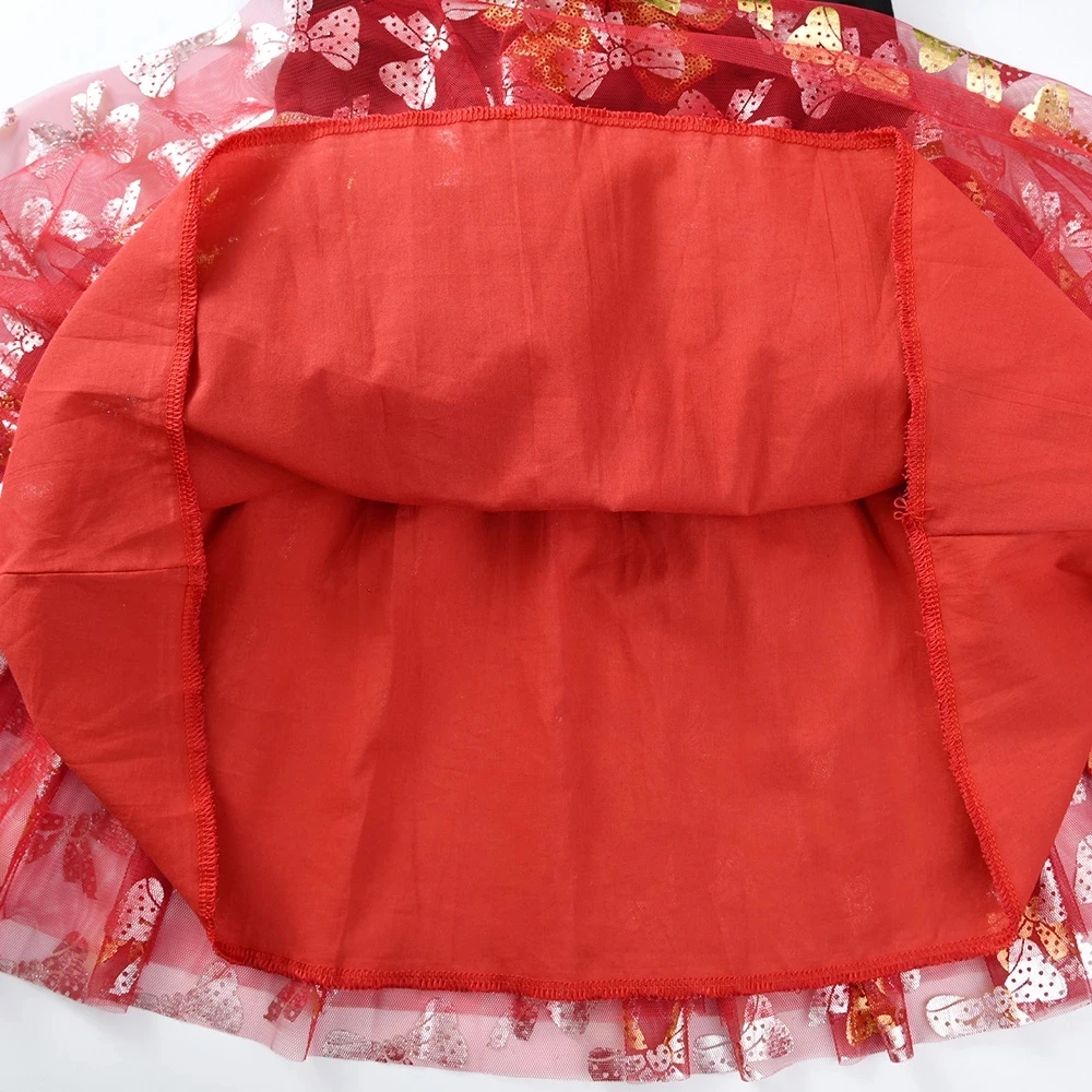 DXTON Girls Birthday Dress Kids New Year Party Princess Dresses Girls Autumn Winter Gift Costumes Children Clothing 3-12 Years