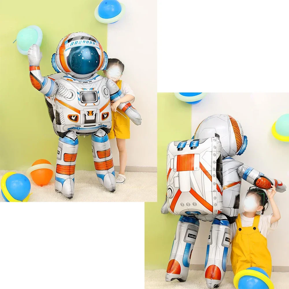 Große stehende Astronauten-Ballonfolie, Raumfahrer, Raumschiff, Raketenballons für Kinder, Weltraum, Galaxie-Thema, Geburtstagsparty-Dekorationen – Detail 12