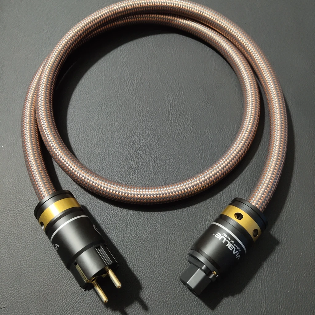 HIFI Speaker Amplifier Audio Power Cord 11awg*3 OCC conductor EU/US schuoko standard