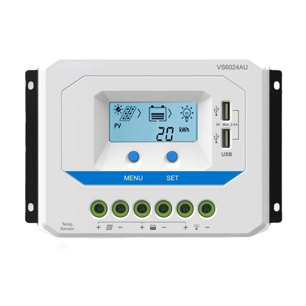 

Для Vs6024au 60A 12V 24V Солнечное зарядное устройство и Dis зарядное устройство контроллер LCD USB