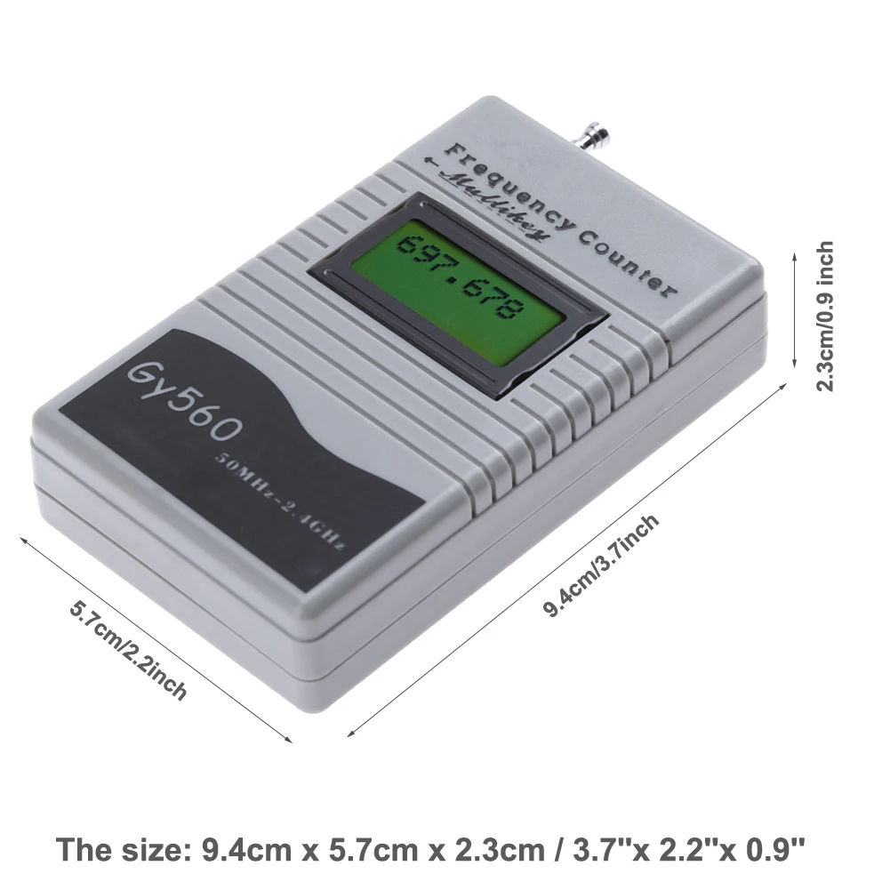GY560 Frequency Counter Meter Tester Two-Way Radio Transceiver 50MHz-2.4GHz GSM 7 DIGIT LCD Display with Signal