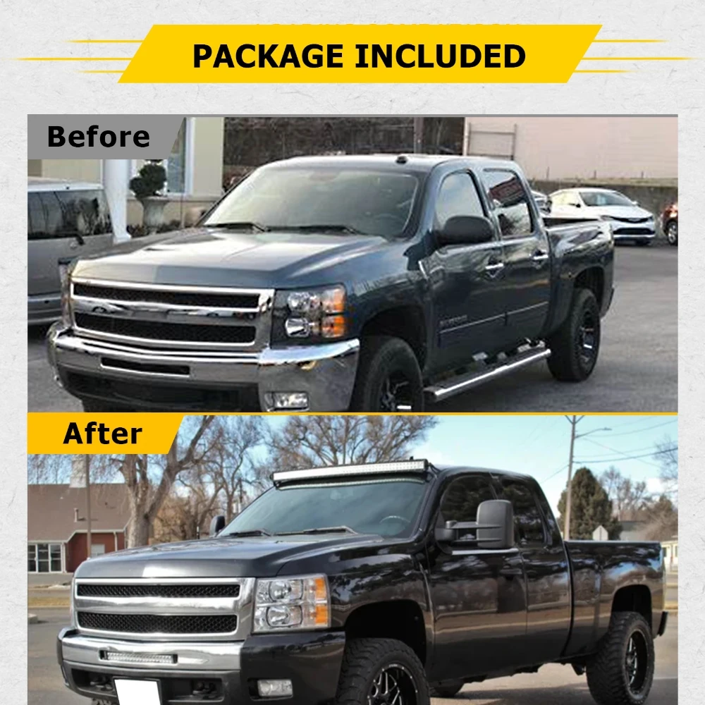LED 라이트 바 장착 브래킷 거치대, 포드 F250, F350, 1999-2015 용, 상단 윈드실드 라이트 마운트 키트, 52 인치