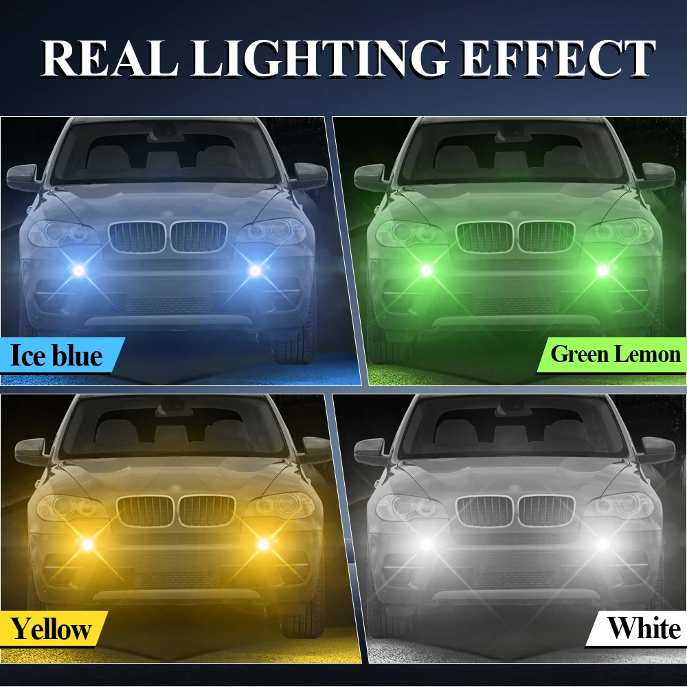 BMW X5 E53 E70 F15 F18 액세서리 전면 안개등 LED 듀얼 컬러 안개등 전구 2003-2018 2017 2016 2015 2014 2013 2012 2011