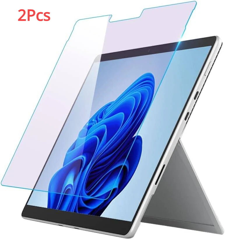 Proteggi Schermo Anti Luce Blu Da 2 Pezzi Per Microsoft Surface Pro 9 8 7 6 5 4 Pro X Hd Protezione Per Gli Occhi In Vetro Temperato Trasparente