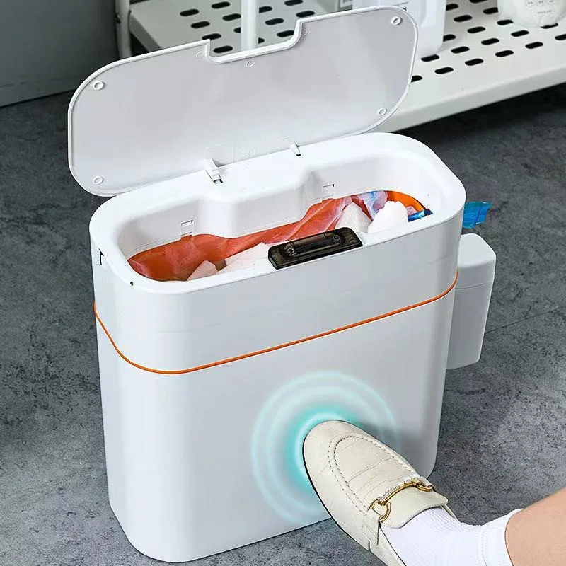 

13L/16L Smart Sensor Trash Bin Electronic Automatic Rubbish Can Waterproof Bathroom Dustbin Home Induction Garbage Bin with Lid
