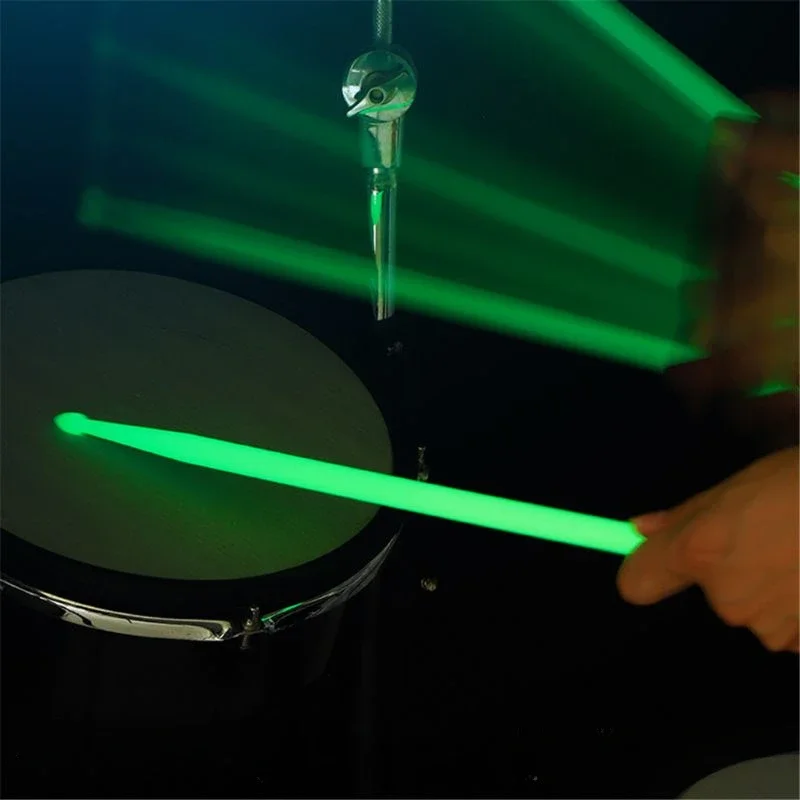 Glow-in-the-Dark Luminous Nylon Drumsticks - Fluorescent Bright Light Musical Accessory