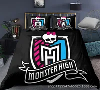 Monster High Bedding Set Single Twin Full Queen King Size Anime Bed Set Aldult Kid Bedroom Duvetcover Sets 3D Print 015 2