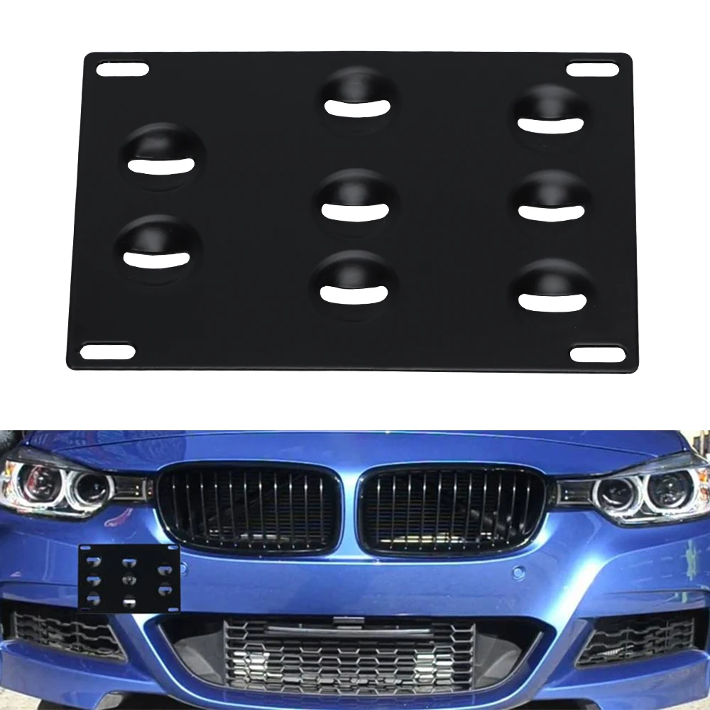 Front Bumper Tow Hook License Plate Mount Bracket Holder For 11-on BMW  F-Series F30 F31 F10 F11 F07 F25 F55 F56 F15 3 5 Series