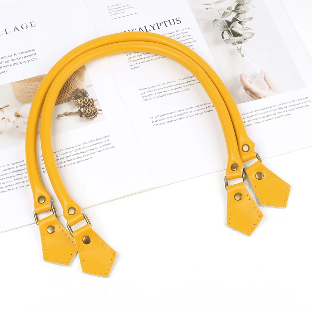 2pcs 60cm Leather Purses Straps Handles Shoulder Bag Replacement for Women Underarm Bags Wallet Handbag DIY Handmade Accessories