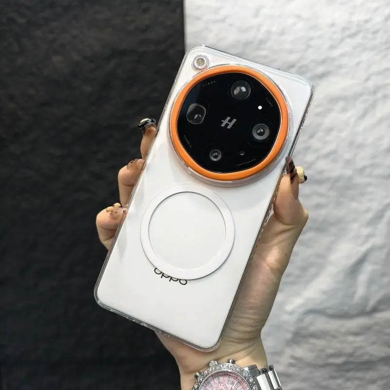 Magnetic Ice Mist Frosted Transparent Acrylic Case with Shockproof, Anti-Slip Design
