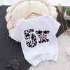 Cow Number Birthday Shirt 1-10 Birthday T-Shirt Wild Tee Girls Party T Shirt Cows Print Clothes Kids Gifts Fashion Tops Tshirt 5