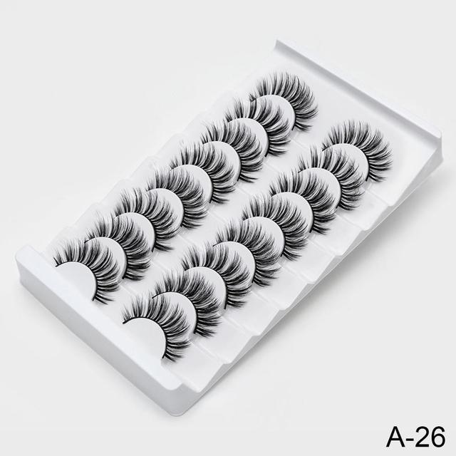 8 pairs 3D Mink Lashes Natural False Eyelashes Dramatic Volume Fake Lashes Makeup Eyelash Extension Silk Eyelashes