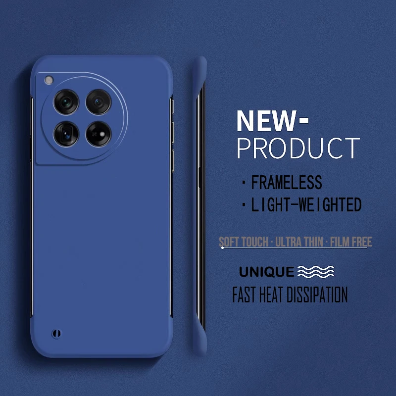 Frameless Matte Hard PC Protective Phone Case - Solid Shell Cover with Bumper