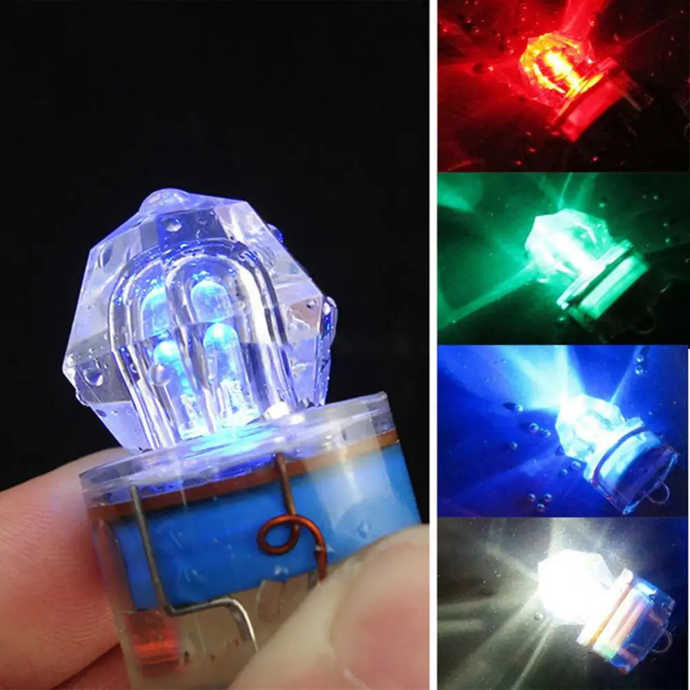 Deep Sea Diamond Shape Underwater LED Fishing Light Squid Strobe Bait Lure Tool LED Fishing Lamp Tools fishing lure